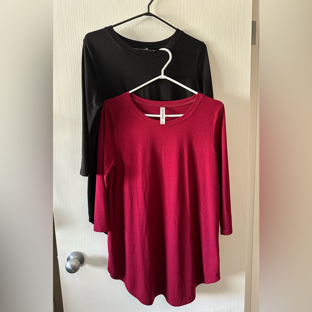 Two 3/4 length shirts